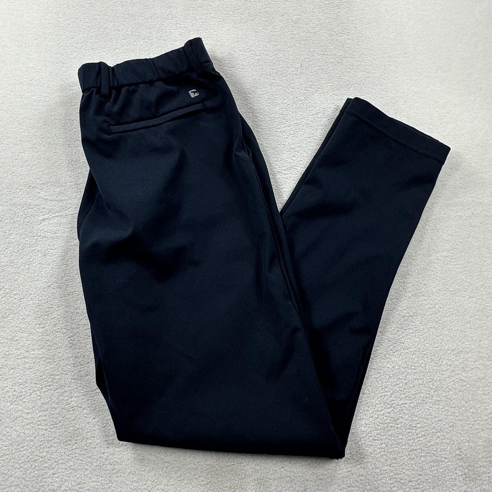 Bearbottom Tech Chino Pants Mens Medium Navy Blue Elastic Waist Casual